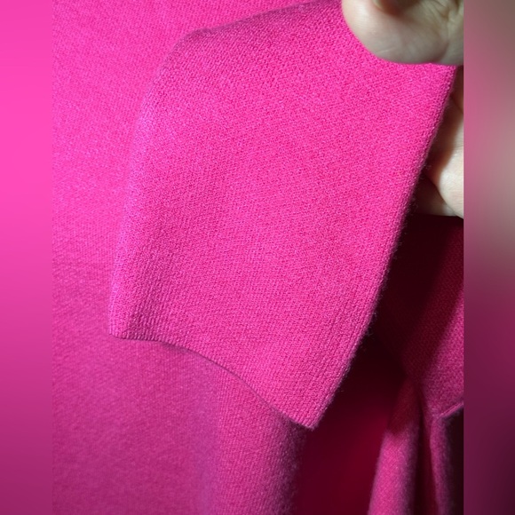Entro Hot Pink Mock Neck Side Slit Sweater Long Sleeve size S/M - Picture 7 of 11